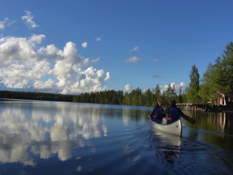 Canoe on a Swedish lake