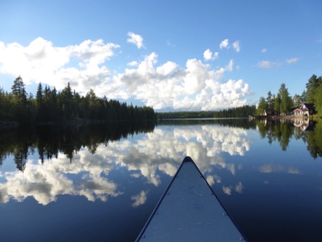 Canoe on Swedish Lake