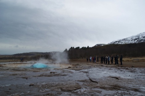 Strokkur about to erupt, Geysir