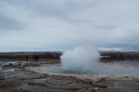 Strokkur erupting, Geysir