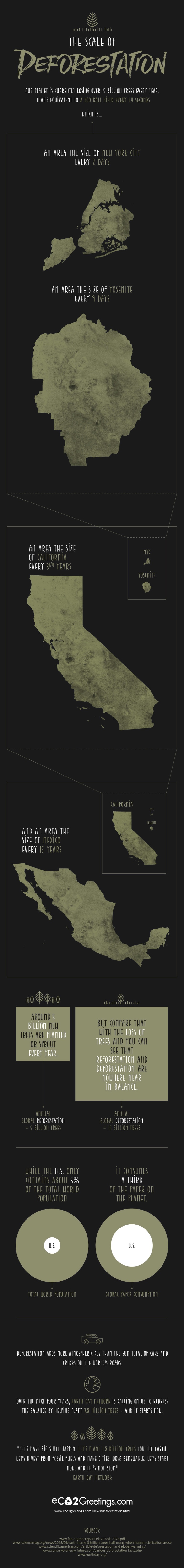 The scale of deforestation infographic