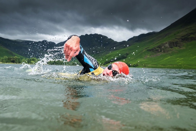 Calum Hudson swimming