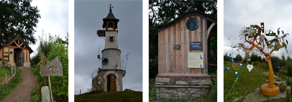 Kinetic sculptures at Poete Ferilleur, Lizio, Brittany, France